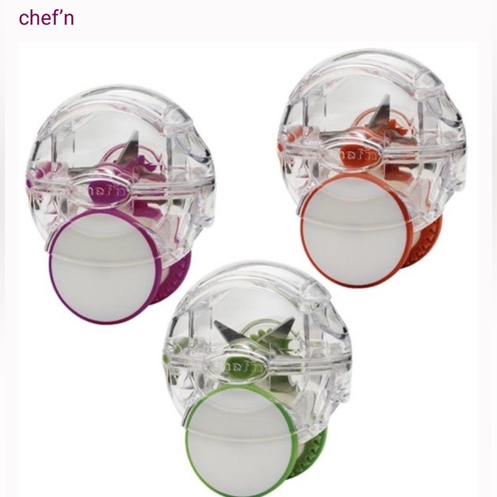 NEW Williams Sonoma Chef'n Garlic Zoom XL Garlic Chopper - Clear & Lime Green - Picture 3 of 6